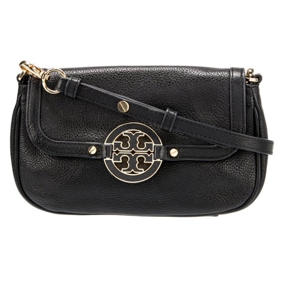 Tory Burch Black Leather Amanda Crossbody Bag - Picture 1 of 17